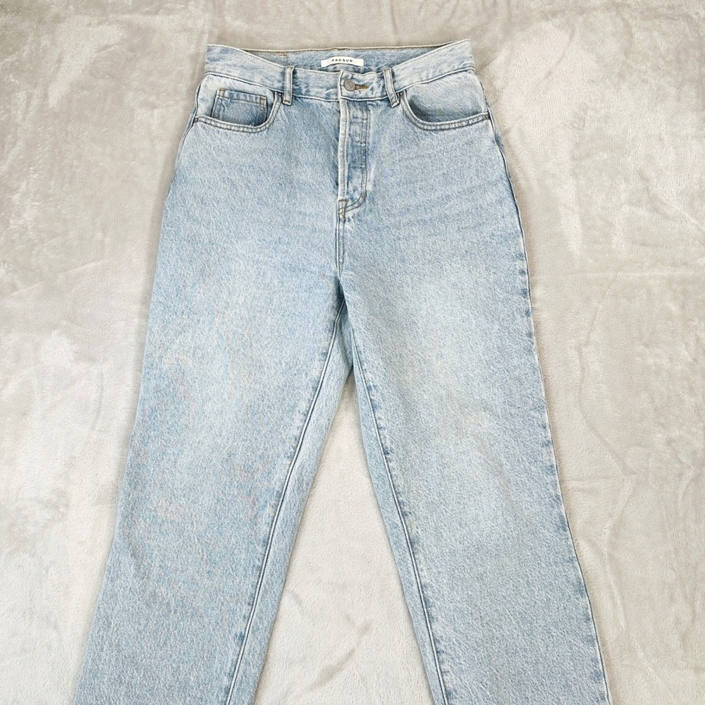 PacSun Jeans Womens 27 Y2K High Rise Straight Leg Light Wash Blue